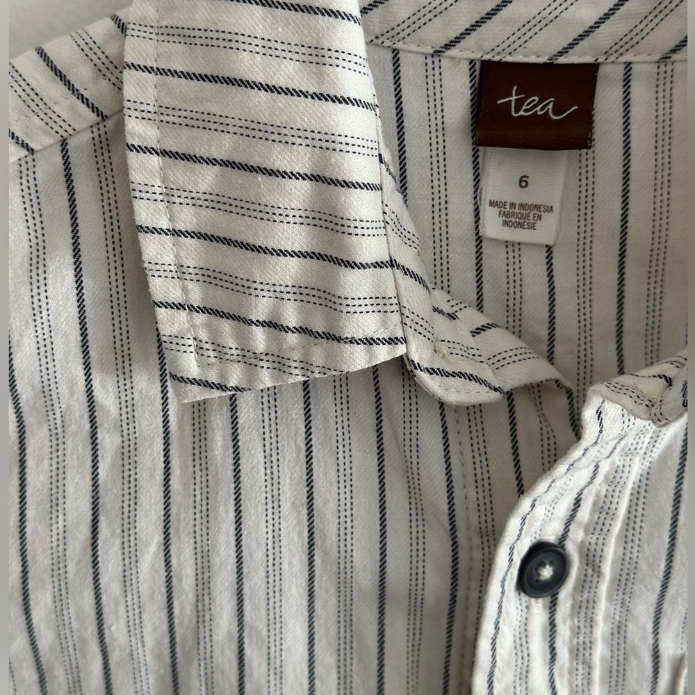 tea collection boys button down long sleeve striped shirt